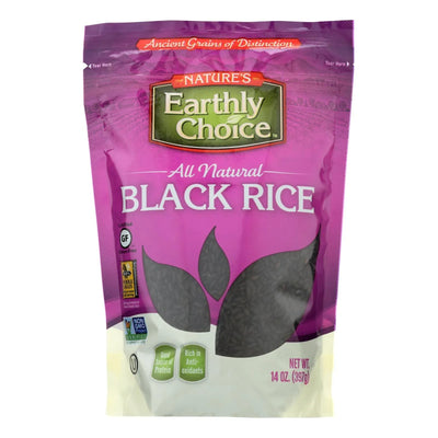 An image displaying Nature's Earthly Choice Black Rice - Case Of 6 - 14 Ounce. by Nature's Earthly Choice