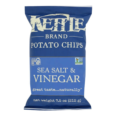An image displaying Kettle Brand - Potato Chips Salt&vinegar - Case Of 12-7.5 Ounce by Kettle Brand