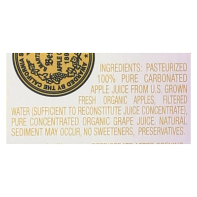 An image displaying Martinelli's Organic Sparkling Apple Grape - Case Of 12 - 25.4 Ounce by Martinelli's