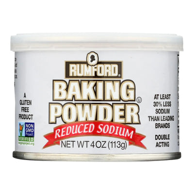 An image displaying Rumford Baking Powder - Reduced Sodium - Case Of 24 - 4 Ounce. by Rumford