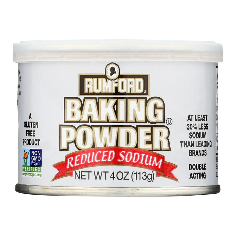 An image displaying Rumford Baking Powder - Reduced Sodium - Case Of 24 - 4 Ounce. by Rumford