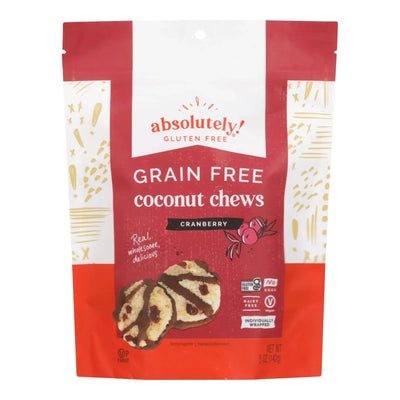 An image displaying Absolutely Gluten Free Chews - Coconut - Cranberry - Gluten Free - Case Of 12 - 5 Ounce by Absolutely Gluten Free