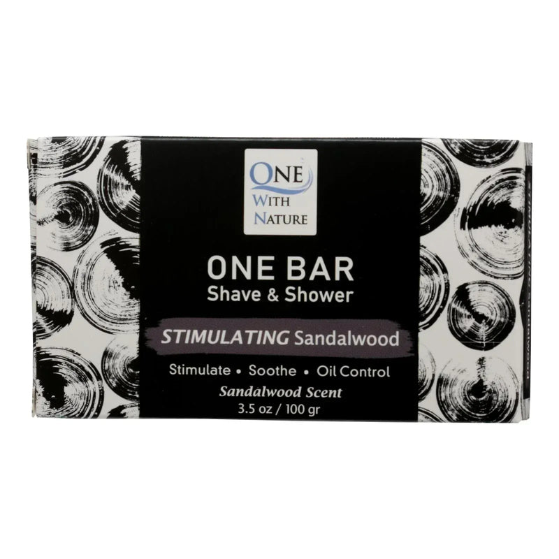 An image displaying One With Nature - One Bar Stimulatng Sndlwd - Case Of 3-3.5 Ounce by One With Nature