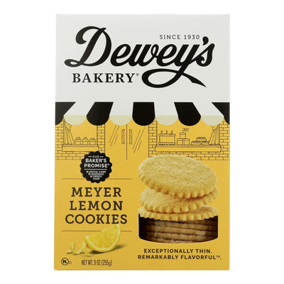 An image displaying Deweys Bakery - Cookies Thins Meyer Lemon - Case Of 6 - 9 Ounce by Deweys Bakery