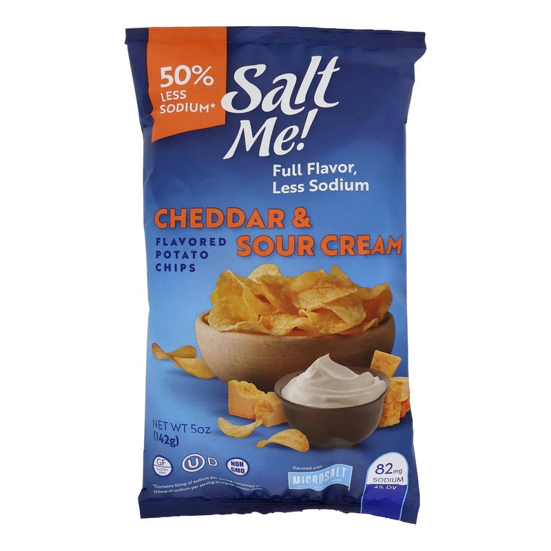 An image displaying Saltme! - Potato Chips Ched Sr Cream - Case Of 12-5 Ounce by Saltme!