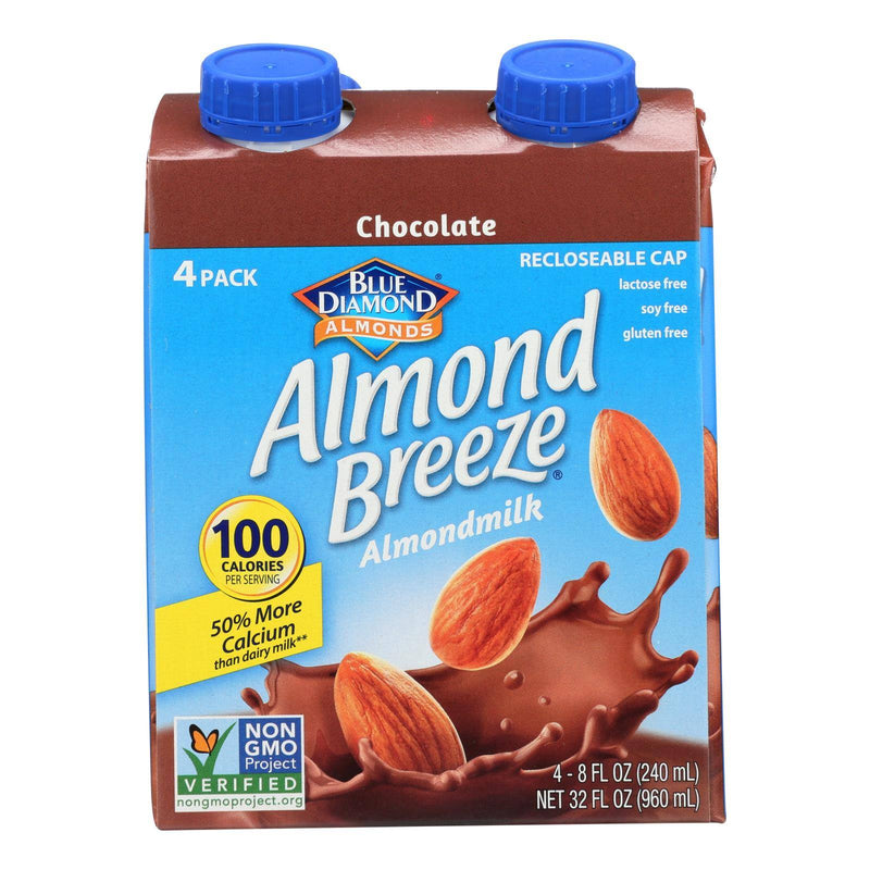 An image displaying Almond Breeze - Almond Milk - Chocolate - Case Of 6 - 4/8 Ounce by Almond Breeze