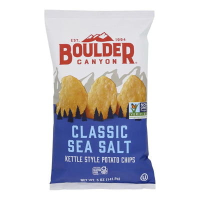 An image displaying Boulder Canyon - Totally Natural Potato Chips - Case Of 12 - 5 Ounce. by Boulder Canyon Natural Foods