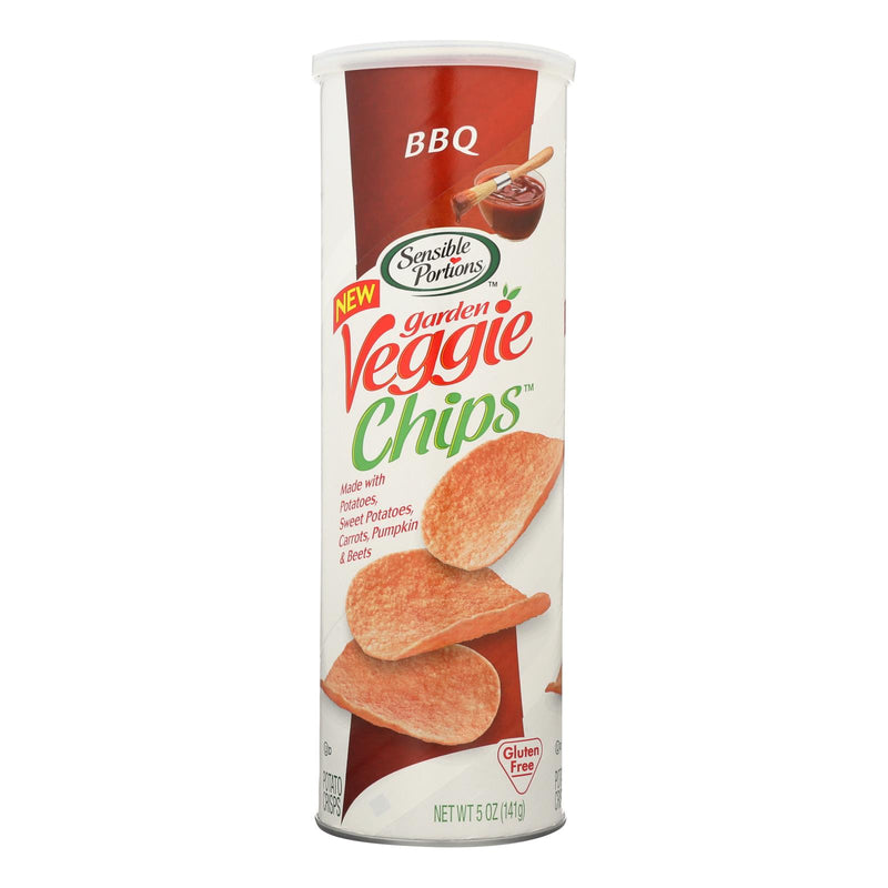 An image displaying Sensible Portions Bbq Garden Veggie Chips - Case Of 12 - 5 Oz by Sensible Portions