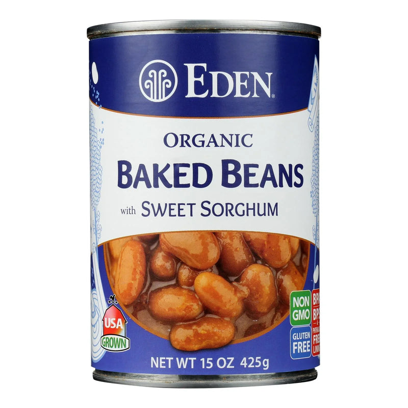 Eden Foods Baked Beans With Sorghum And Mustard Organic - Case Of 12 - 15 Ounce.