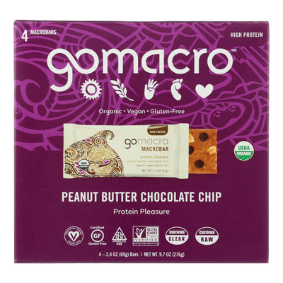 An image displaying Gomacro - Bar Peanut Butter Cchip - Case Of 7-4/2.4 Oz by Gomacro