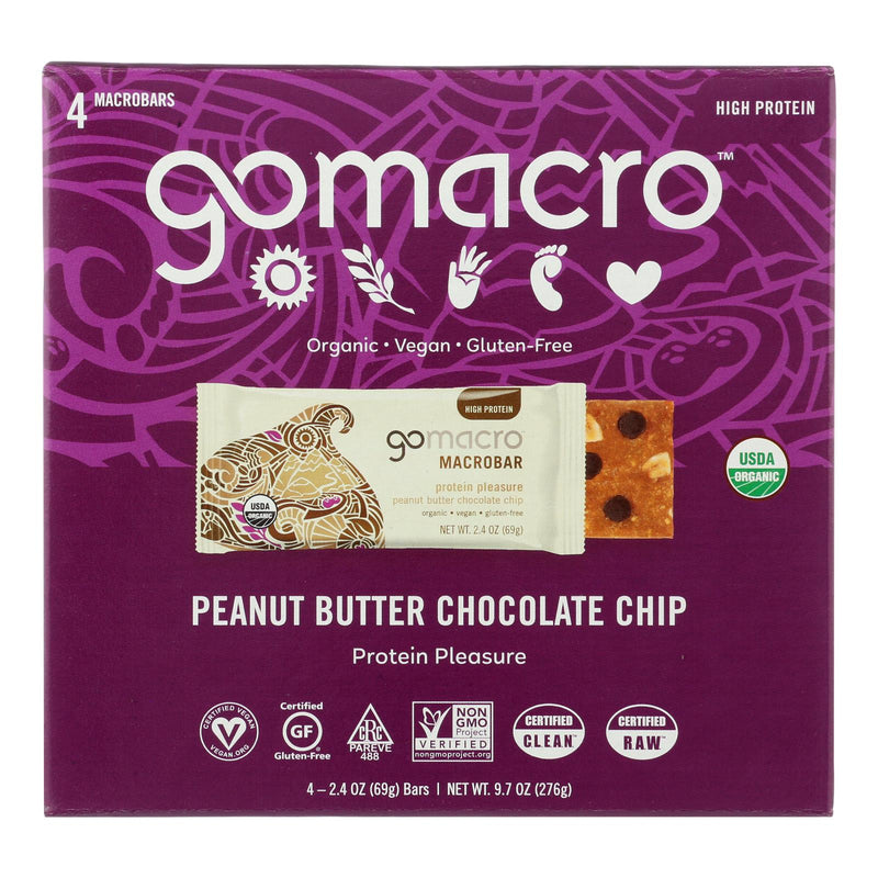 An image displaying Gomacro - Bar Peanut Butter Cchip - Case Of 7-4/2.4 Oz by Gomacro