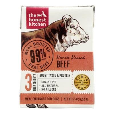 An image displaying The Honest Kitchen - Dog Fd Meal Boost 99%beef - Case Of 12-5.5 Ounce by The Honest Kitchen