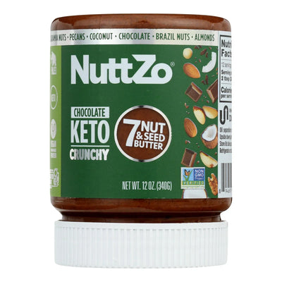 An image displaying Nuttzo - Sprd Chocolate Crnchy Keto Natural - Case Of 6-12 Ounce by Nuttzo