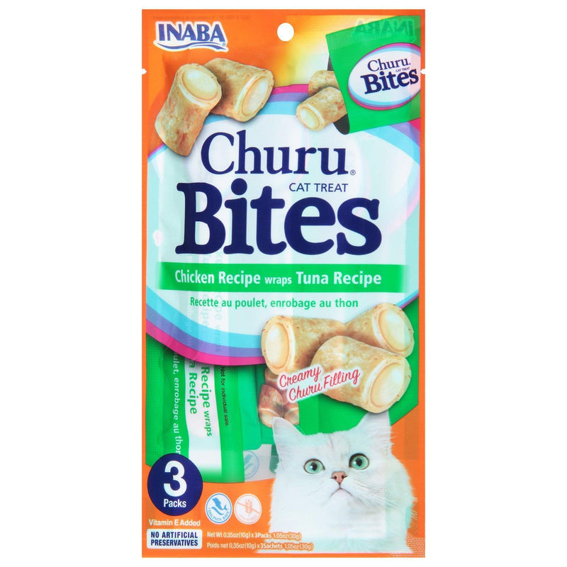 Inaba - Cat Treat Churu Chicken Tuna - Case Of 8-1.05 Ounce