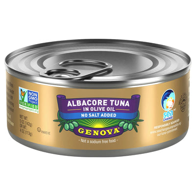 An image displaying Genova - Albcr Tuna In Olv Oil Nsa - Case Of 12-5 Oz by Genova