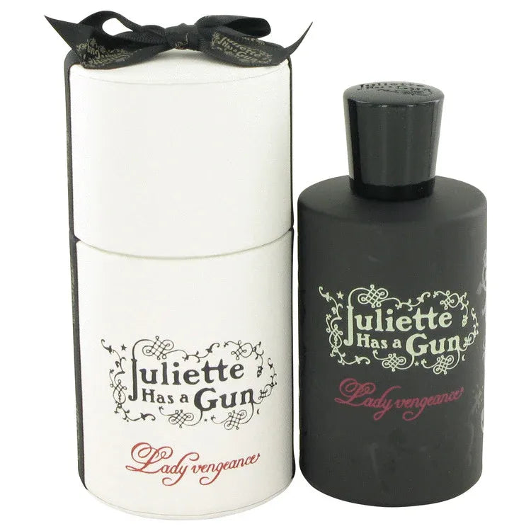 An image displaying Lady Vengeance by Juliette Has a Gun Eau De Parfum Spray 3.4 oz for Women by Juliette Has a Gun