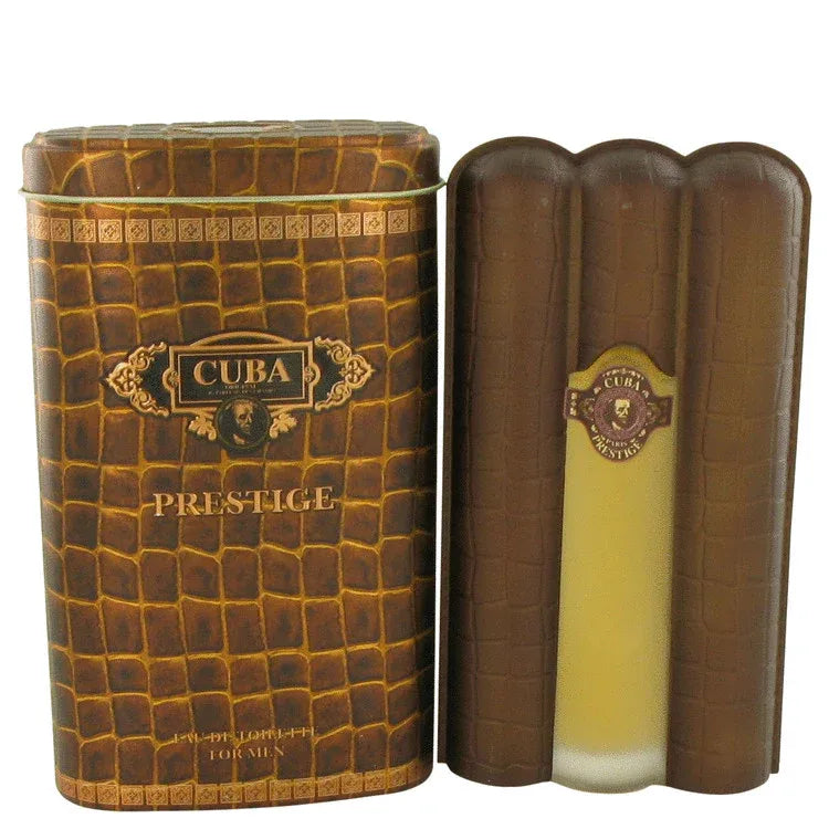 An image displaying Cuba Prestige Gold by Fragluxe Eau De Toilette Spray 3 oz for Men by Fragluxe