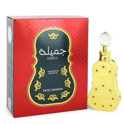 An image displaying Swiss Arabian Jamila by Swiss Arabian Concentrated Perfume Oil 0.5 oz for Women by Swiss Arabian