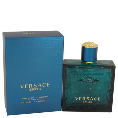 An image displaying Versace Eros by Versace Deodorant Spray 3.4 oz for Men by Versace