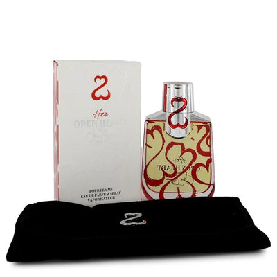 An image displaying Her Open Heart by Jane Seymour Eau De Parfum Spray with Free Jewelry Roll 3.4 oz for Women by Jane Seymour