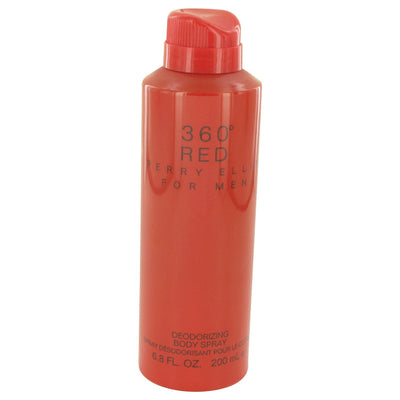 An image displaying Perry Ellis 360 Red by Perry Ellis Body Spray 6.8 oz for Men by Perry Ellis