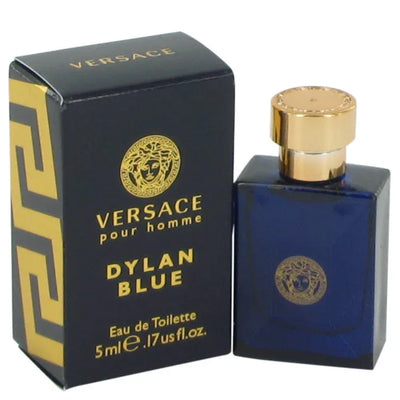 An image displaying Versace Pour Homme Dylan Blue by Versace Mini EDT .17 oz for Men by Versace