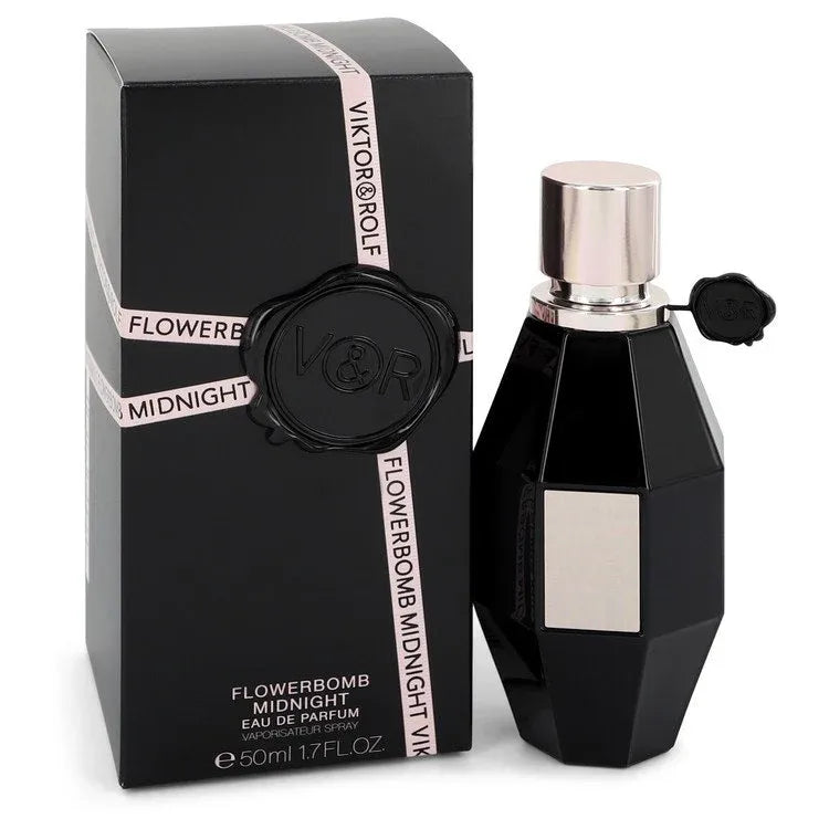 An image displaying Flowerbomb Midnight by Viktor & Rolf Eau De Parfum Spray 1.7 oz for Women by Viktor & Rolf