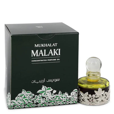 An image displaying Swiss Arabian Mukhalat Malaki by Swiss Arabian Concentrated Perfume Oil 1 oz for Men by Swiss Arabian