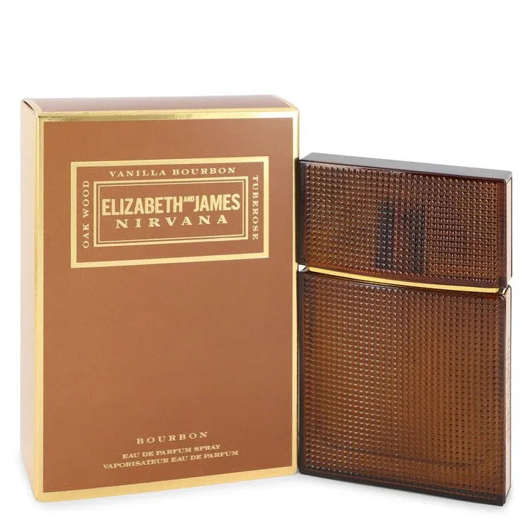 An image displaying Nirvana Bourbon by Elizabeth and James Eau De Parfum Spray 1.7 oz for Women by Elizabeth and James