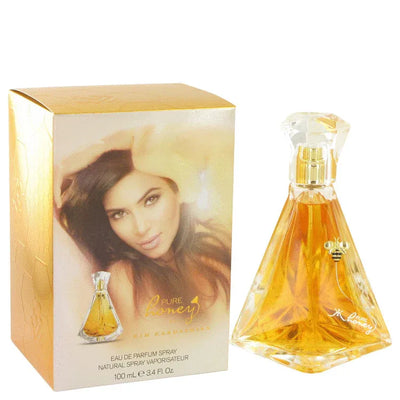 An image displaying Kim Kardashian Pure Honey by Kim Kardashian Eau De Parfum Spray 3.4 oz for Women by Kim Kardashian