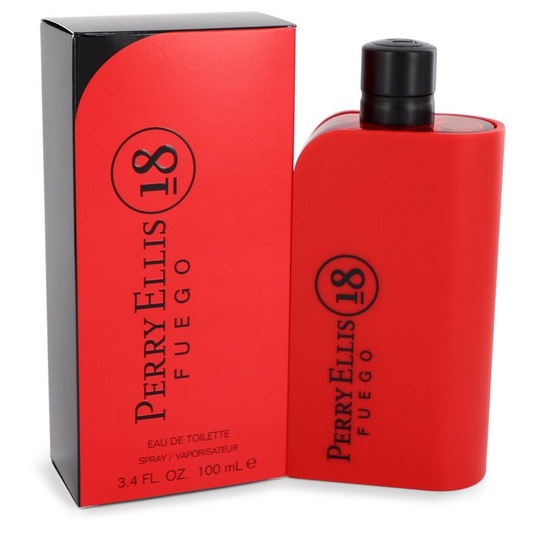 An image displaying Perry Ellis 18 Fuego by Perry Ellis Eau De Toilette Spray 3.4 oz for Men by Perry Ellis