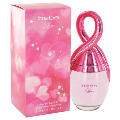An image displaying Bebe Love by Bebe Eau De Parfum Spray 3.4 oz for Women by Bebe
