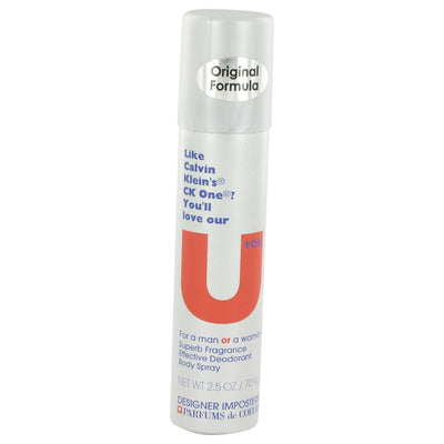 An image displaying Designer Imposters U You by Parfums De Coeur Deodorant Body Spray (Unisex) 2.5 oz for Women by Parfums De Coeur