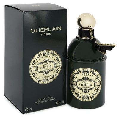 An image displaying Guerlain Oud Essentiel by Guerlain Eau De Parfum Spray (Unisex) 4.2 oz for Women by Guerlain