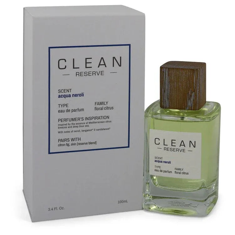 An image displaying Clean Reserve Acqua Neroli by Clean Eau De Parfum Spray 3.4 oz for Women by Clean