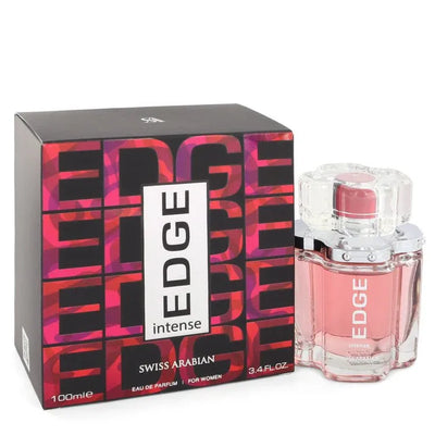An image displaying Edge Intense by Swiss Arabian Eau De Parfum Spray 3.4 oz for Women by Swiss Arabian