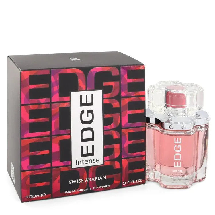 An image displaying Edge Intense by Swiss Arabian Eau De Parfum Spray 3.4 oz for Women by Swiss Arabian