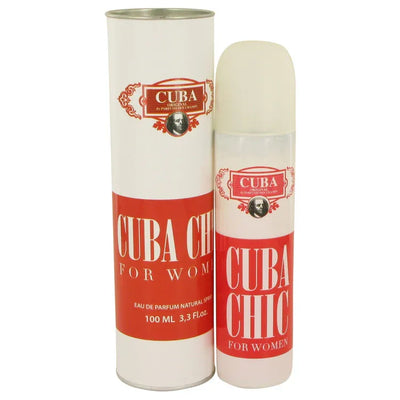 An image displaying Cuba Chic by Fragluxe Eau De Parfum Spray 3.3 oz for Women by Fragluxe