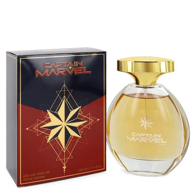 An image displaying Captain Marvel by Marvel Eau De Parfum Spray 3.4 oz for Women by Marvel