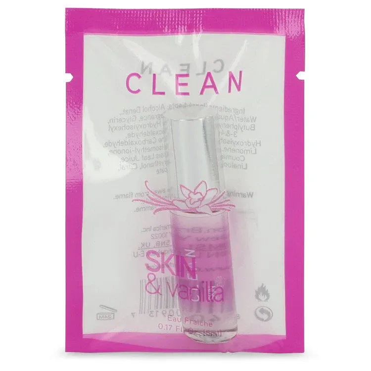 An image displaying Clean Skin and Vanilla by Clean Mini Eau Frachie .17 oz for Women by Clean