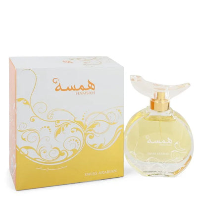 An image displaying Swiss Arabian Hamsah by Swiss Arabian Eau De Parfum Spray 2.7 oz for Women by Swiss Arabian