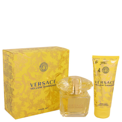 An image displaying Versace Yellow Diamond by Versace Gift Set -- 3 oz Eau De Toilette Spray + 3.4 oz Body lotion for Women by Versace