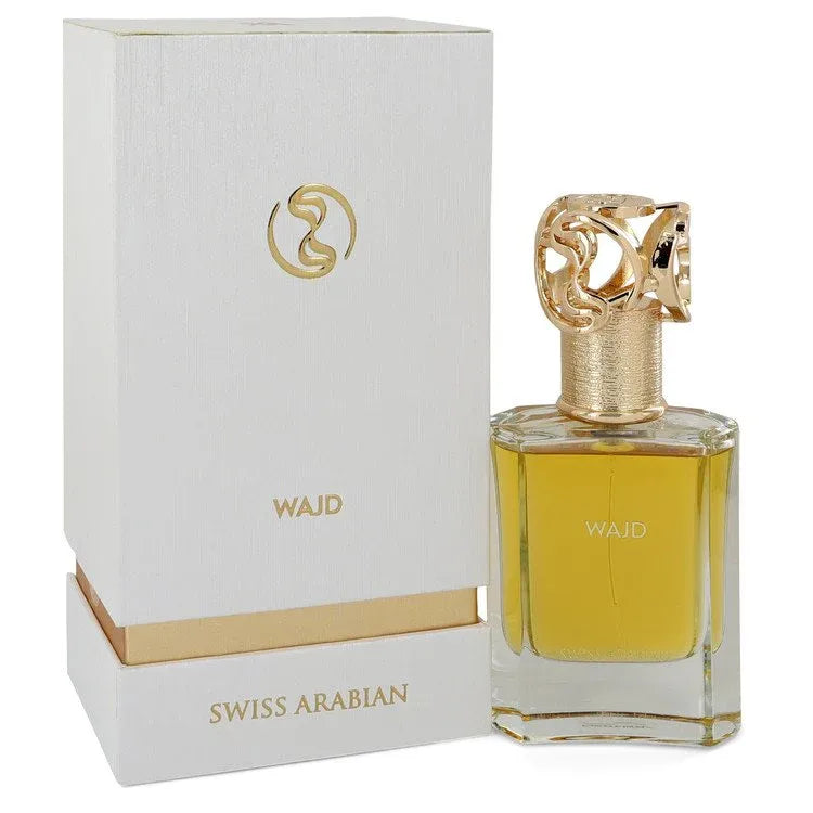 An image displaying Swiss Arabian Wajd by Swiss Arabian Eau De Parfum Spray 1.7 oz for Men by Swiss Arabian