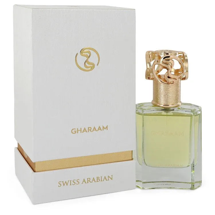 An image displaying Swiss Arabian Gharaam by Swiss Arabian Eau De Parfum Spray 1.7 oz for Men by Swiss Arabian