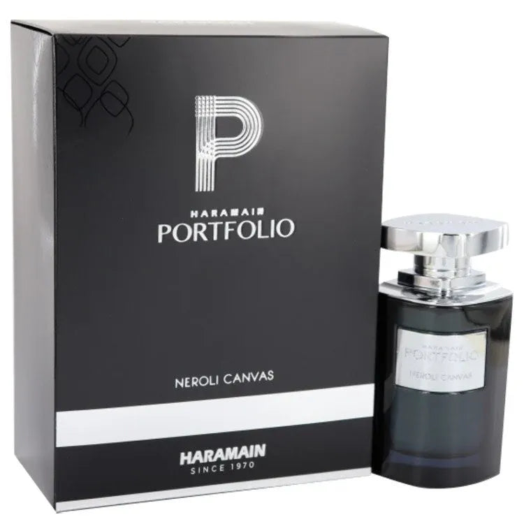 An image displaying Al Haramain Portfolio Neroli Canvas by Al Haramain Eau De Parfum Spray 2.5 oz for Men by Al Haramain