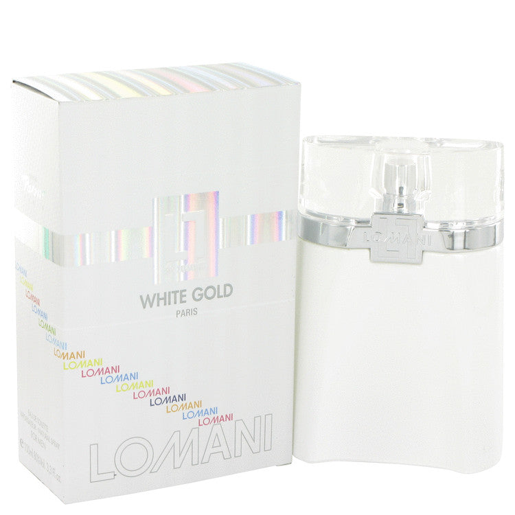 An image displaying Lomani White Gold by Lomani Eau De Toilette Spray 3.4 oz for Men by Lomani
