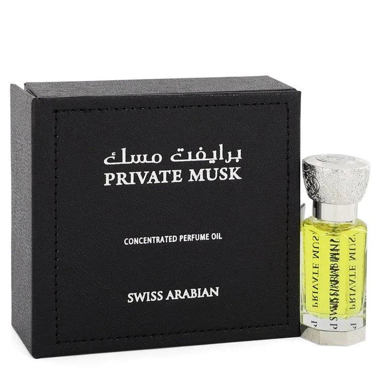 An image displaying Swiss Arabian Private Musk by Swiss Arabian Concentrated Perfume Oil 0.4 oz for Women by Swiss Arabian