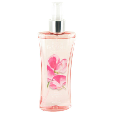 An image displaying Body Fantasies Signature Pink Sweet Pea Fantasy by Parfums De Coeur Body Spray 8 oz for Women by Parfums De Coeur