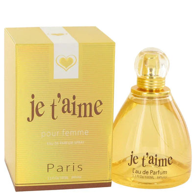 An image displaying Je T'aime by YZY Perfume Eau De Parfum Spray 3.3 oz for Women by YZY Perfume