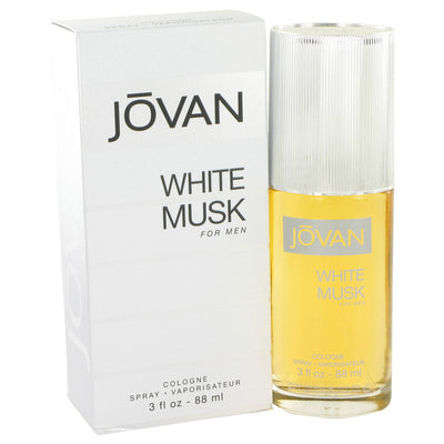 An image displaying JOVAN WHITE MUSK by Jovan Eau De Cologne Spray 3 oz for Men by Jovan